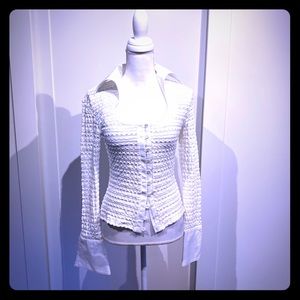 Rayure Paris fitted white blouse